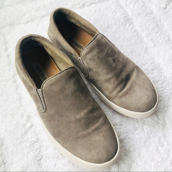 🔥SALE🔥 Steve Madden gray suede slip on sneakers sz8.5 - Picture 9 of 9